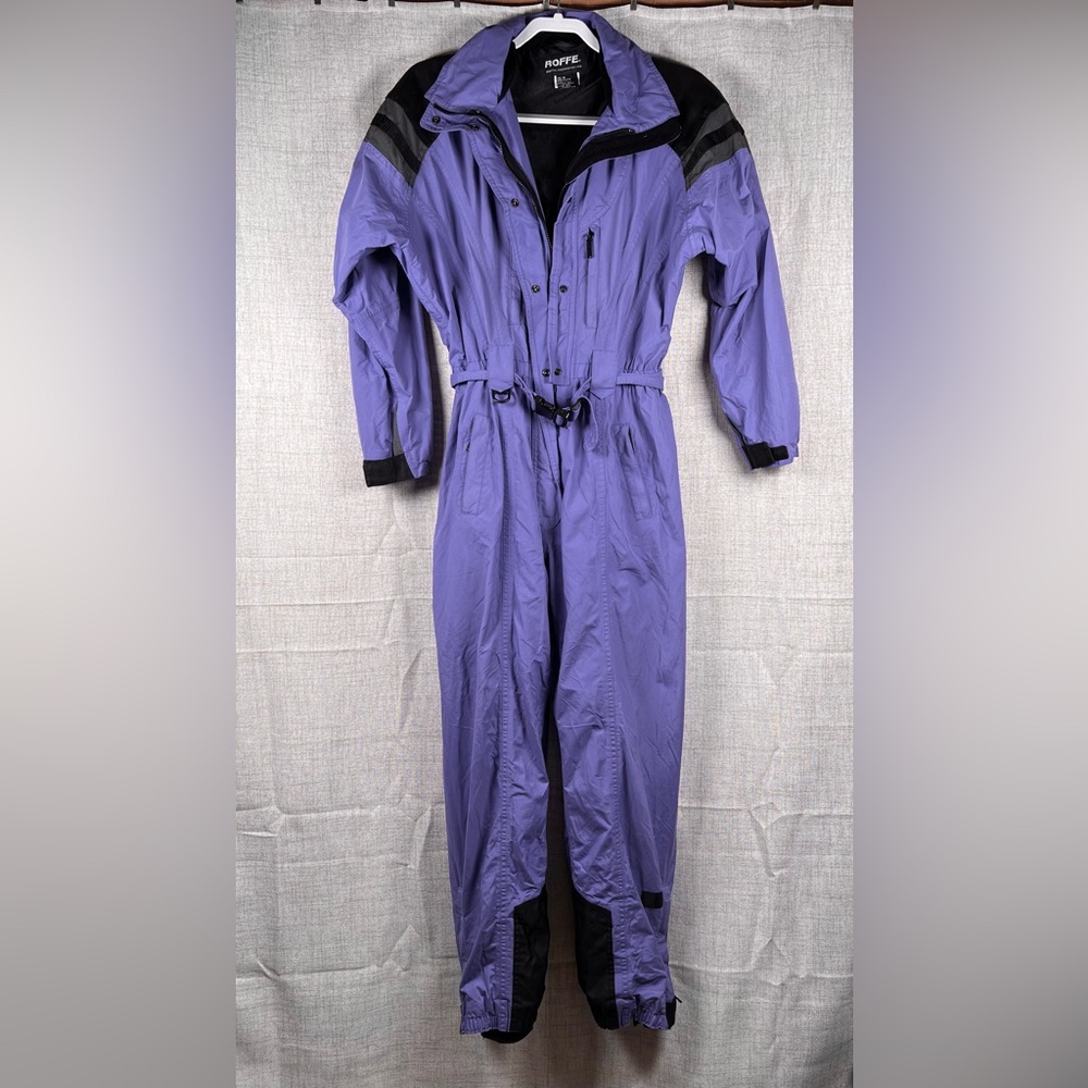 Vintage Snowsuit‎ Roffe Ski Purple Jumpsuit 80's Retro Snow Board Women's 12